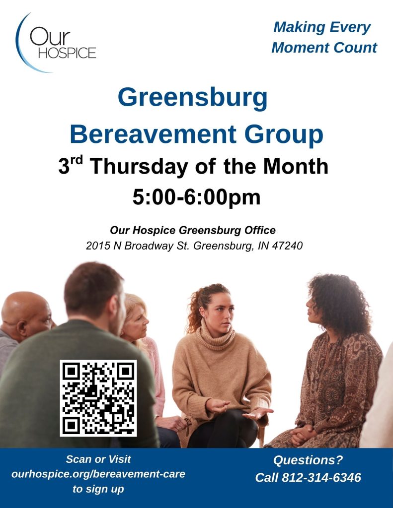 Our Hospice Greensburg Bereavement Flyer